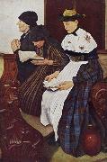 Leibl, Wilhelm Three Women in Church (mk09) oil on canvas